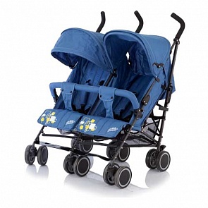 Коляска для двойни City Twin, трость, blue (Baby Care, BT1106T_Blue)